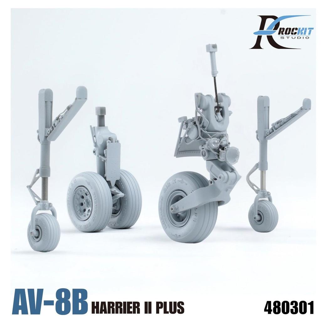 ROKIT STUDIO 1/48 AV-8B Harrier II Fahrwerk (für Uma Models) Kunststoffmodellbauteile RKS480301 (Flugzeug)