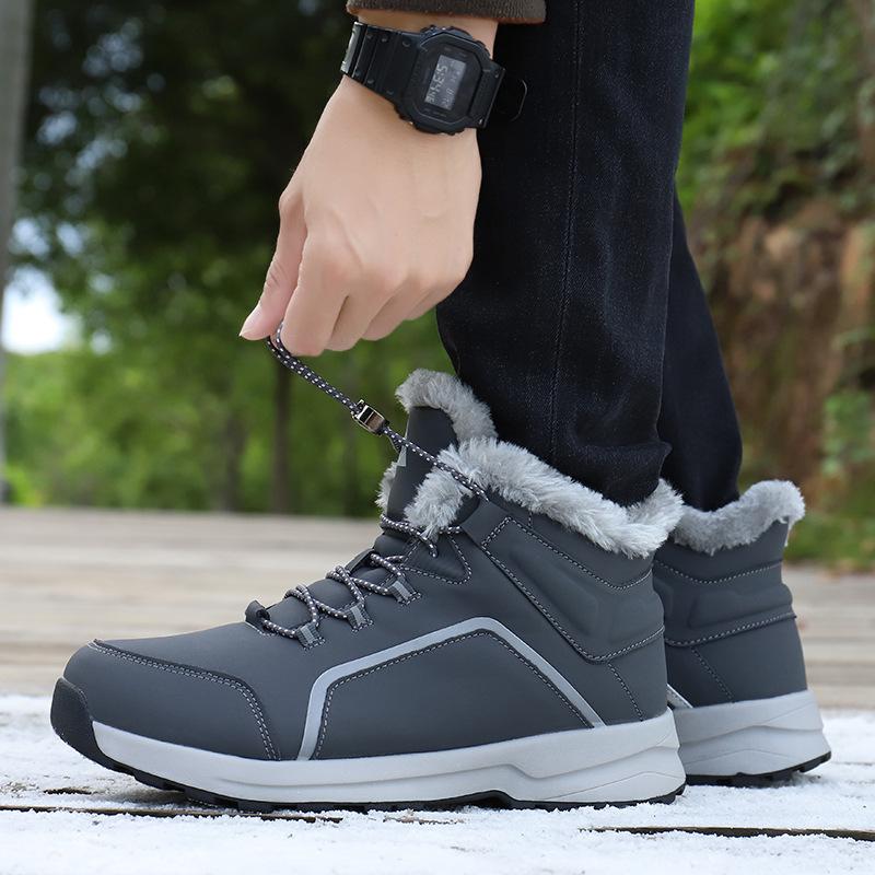 Winter snow boots walking shoes warm thickened velvet outdoor cotton shoes mother shoes