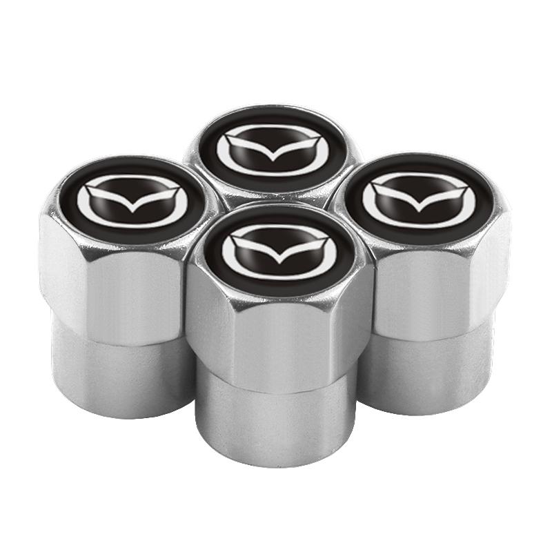 4pcs Car Wheel Tire Valve Caps Stem Case With Logo Auto Styling For Mazda 2 3 6 5 Axela Atenza CX 5 323 CX3 Emblems Accessories FF26