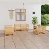 Garden Furniture Set 6 Pcs Solid Pine Wood
