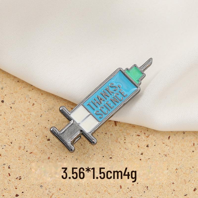 Epidemic Prevention Brooch: Cute Doctor/Nurse Pin, Personalized Fashion Alloy with Oil Drop Design
