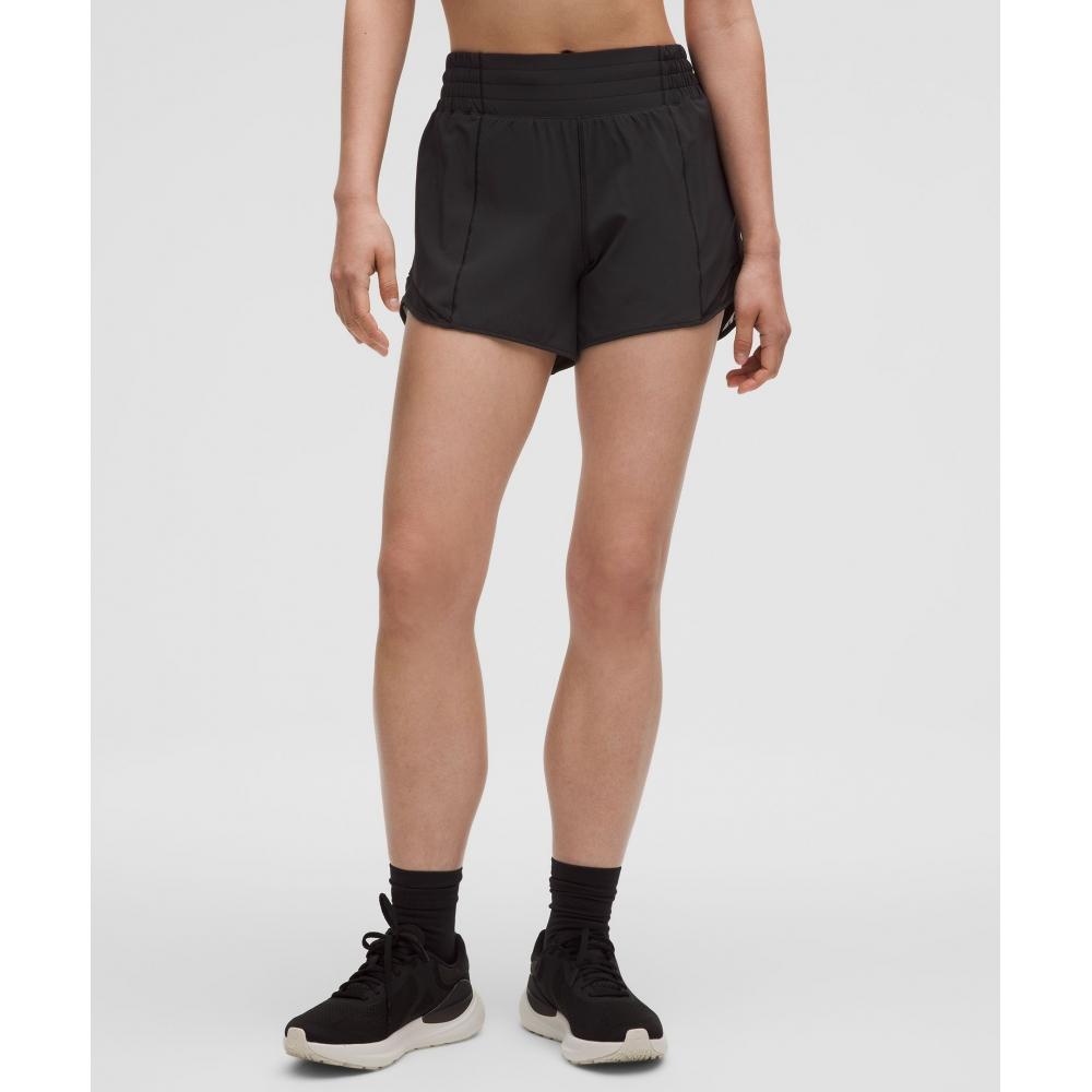 Lullulemon Hotty Hot High-Rise Lined Shorts 4-Inch Blk