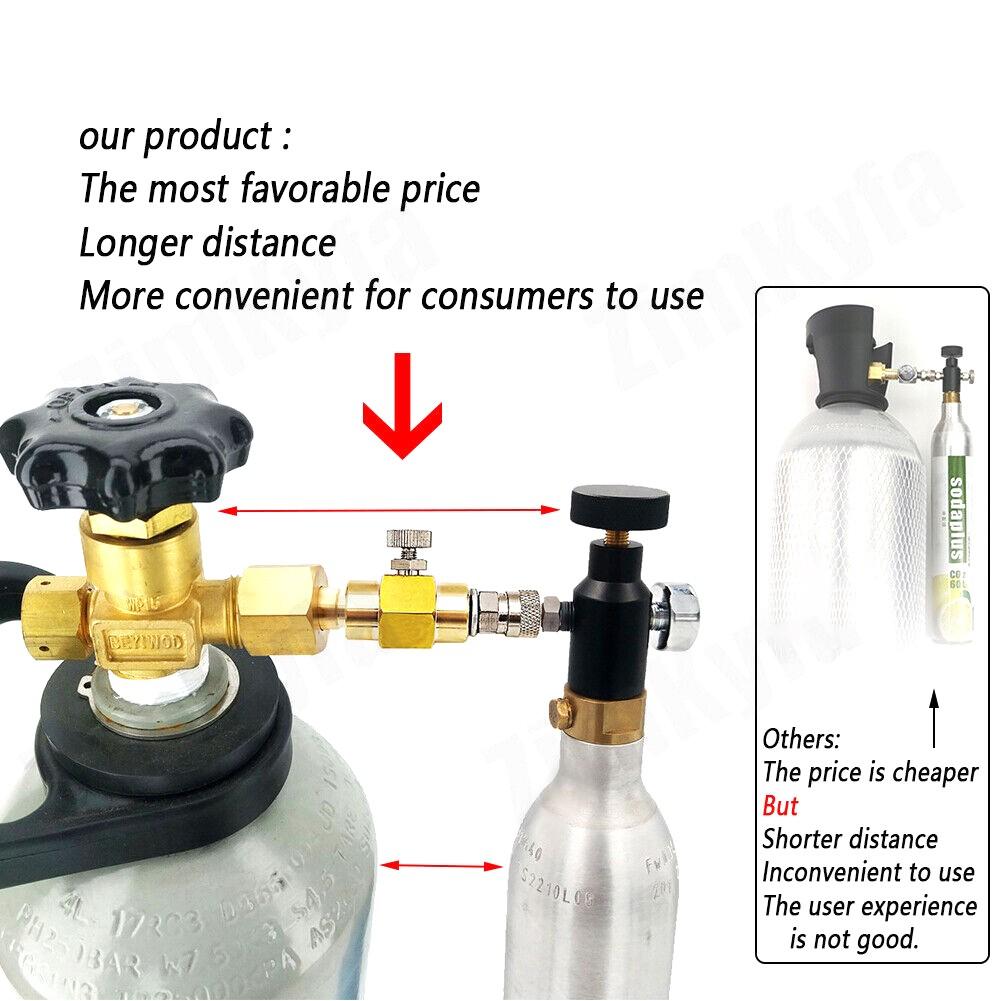 Carbonator Cylinder Tank Refill Adapter Fill Adaptor Filling Station