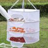 Single Layer Hanging Mesh Drying Basket U-shaped Zipper Design Food Fish Clothes Hanging Drying Net Outdoor Foldable Hanging Mesh Dryer