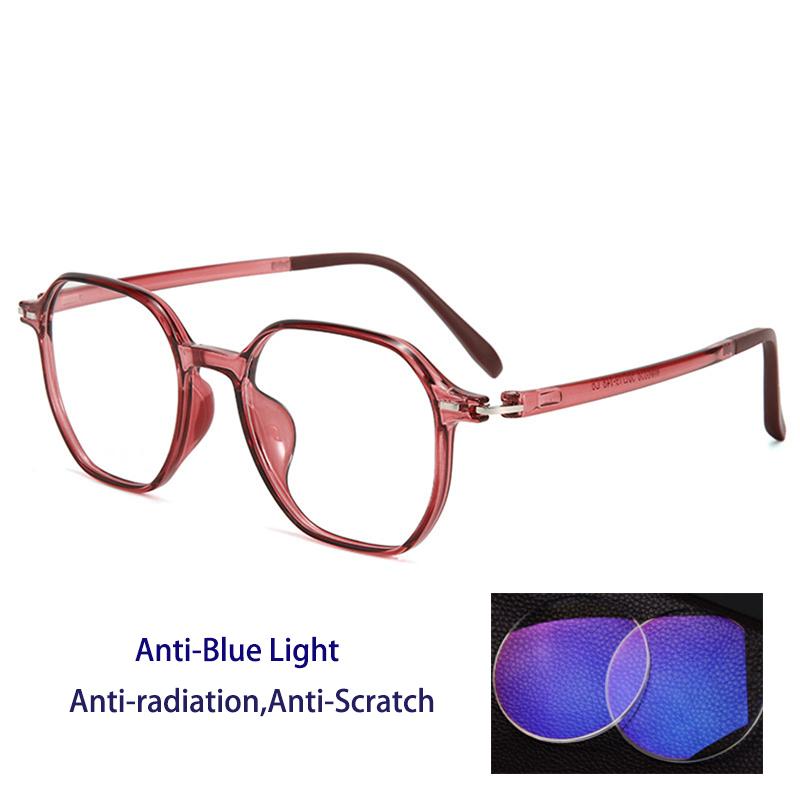 

Retro Polygon Reading Anti Blue Light Photochromic Glasses Comfortable and Soft TR90 Glasses Frames Men ladies Vintage Eyewear 2.75
