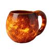 Space-Themed Coffee Cups with Ergonomic Handle Dishwasher Safe Space Embossed Planet Mugs Solar System Planet Mugs