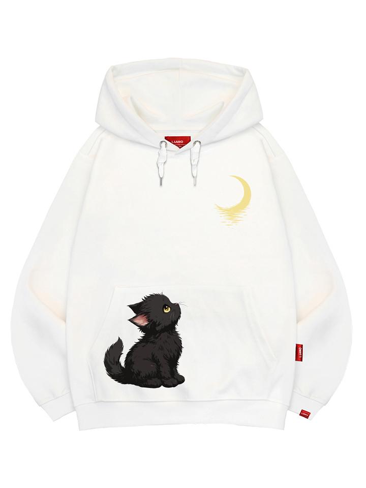 Moonlight Cat Hoodie Unisex Big Size M~4Xl (B Type)