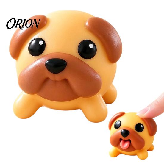 Funny Tongue Out Puppy Tongue-Popping Pug Fidget Toy, Press & Pop-Out Squishy Soft Office Desk Accessories Squeeze Stress Relief Desktop Gift for Kids