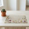 Tapis de Table Rectangulaire à Fleurs pour Salle à Manger Lavable Antidérapant Isolation Thermique Motif Floral Coloré Résistant à la Chaleur Nappe Table de Salle à Manger