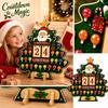Wooden Christmas Tree Advent Calendar with Candy Storage, Festive Holiday Countdown Decor for Mantel Shelf
