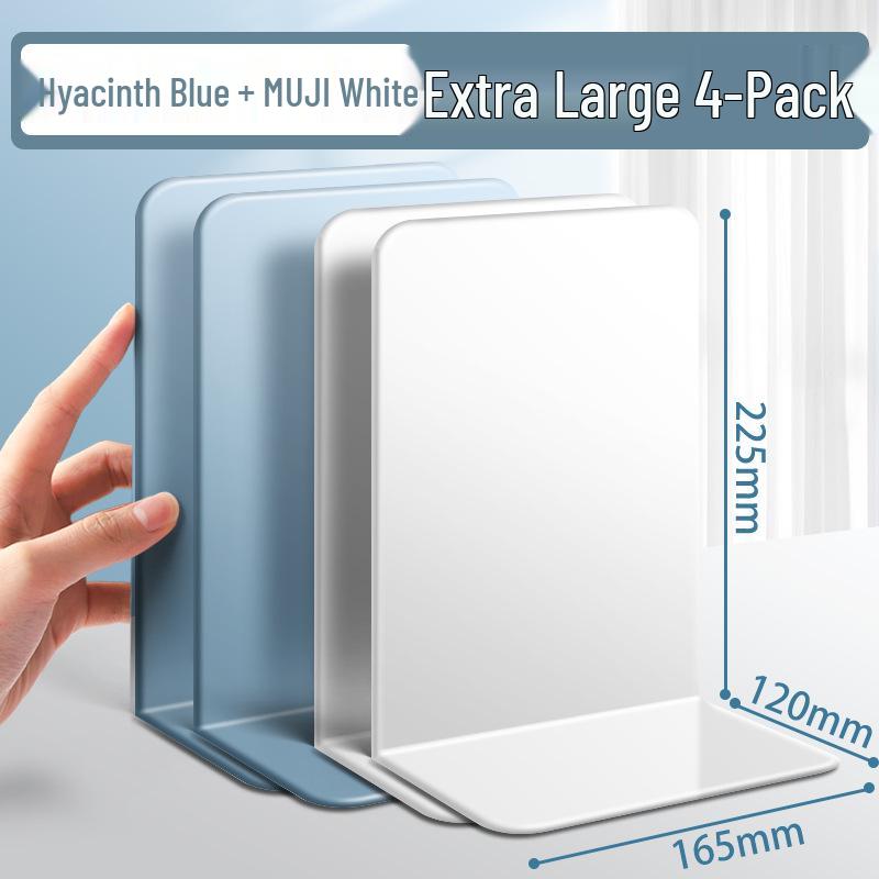 2-Piece Retractable Metal Book Stand and Bookend for Students