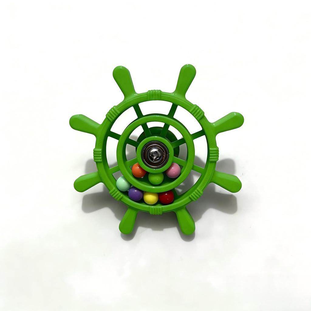 Colorful Bead Parrot Toy: Fun Decompression Turntable for Birdcages