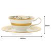 Noritake Georgian Palace Bone China Cup and Saucer (for Both Coffee and Tea), 220cc, T59587/4858