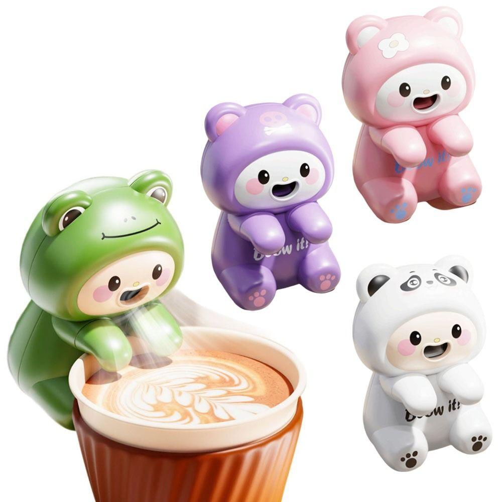 Cute Cartoon Design Food Cooling Fan Air-Blowing Attachmen Hanging Cooling Tool  Travel Use