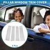 ABSOPRO Door Pillar Window Trim Pillar Post Door Outer Exterior Cover for Toyota Tundra Chrome Silver Tone Anti-Scratch Sticker, 2022-2023,