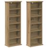 CD Rack 2 Pcs. Artisan Oak 60 x 17 x 92 cm Engineered Wood