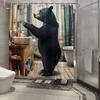 Wild Black Bear In Forest Waterproof Shower Curtain For Modern Bathroom Decor, Stylish And Durable, Perfect For Home Use