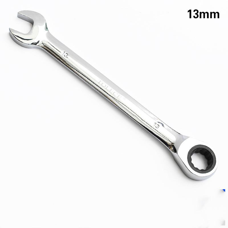 Ratchet Combination Wrench Set Fine Tooth Gear Ring Torque and Socket Wrench Set Nut Tools for Repair Open End Wrench
