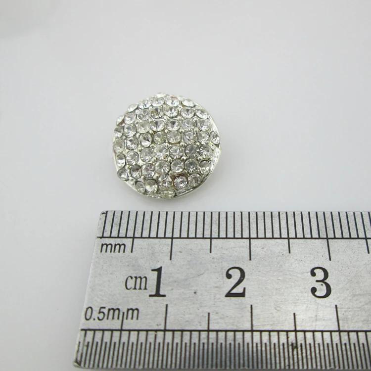 5 Stück Charmante Klare Strass-Metallknöpfe für Kleidung Runde Legierungs-Knöpfe für Bastelarbeiten
