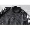 Embroidery Patches Baseball Jackets Genuine Cowhide Leather Jacket Men Motorcycle Biker Coats Autumn Mens Coat