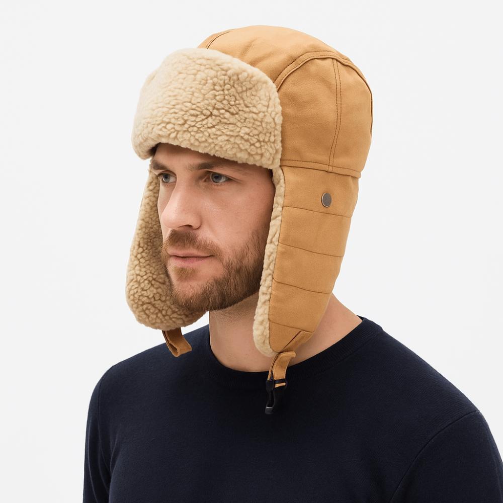 Windproof Ear Protective Hat Thickened Lei Feng Cap Simple Winter Plush Hat  Ski