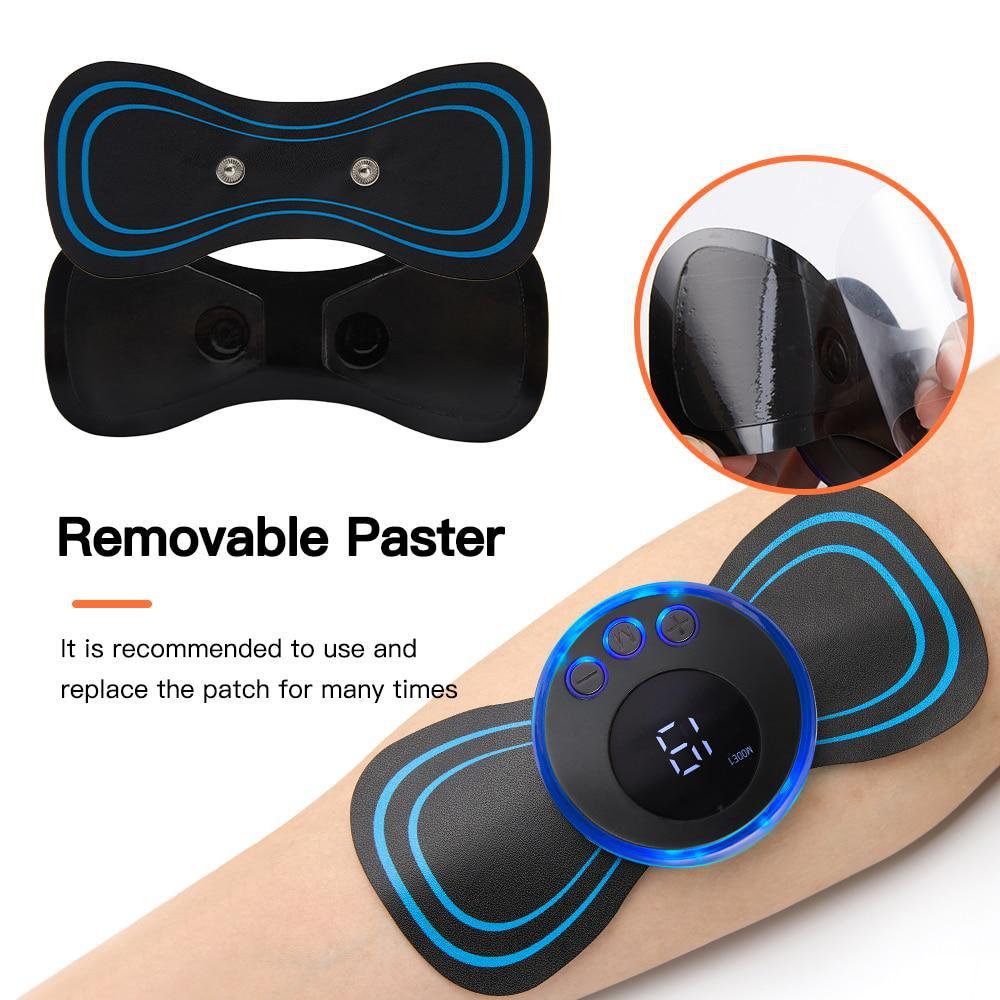 EMS Multifunctional Portable Mini Pulse Massage Patch Electric Cervical Massager for Cervical Spine Physical 8 Mode Pulse Muscle Stimulator Therapy