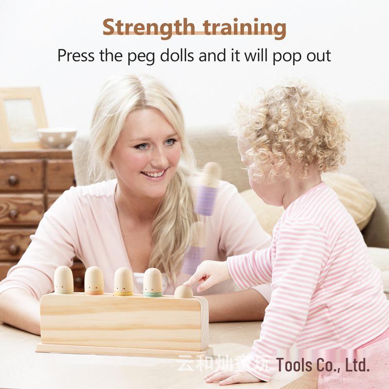 Creative Wooden Bounce Blocks: Interactive Early Education Toy for Kids