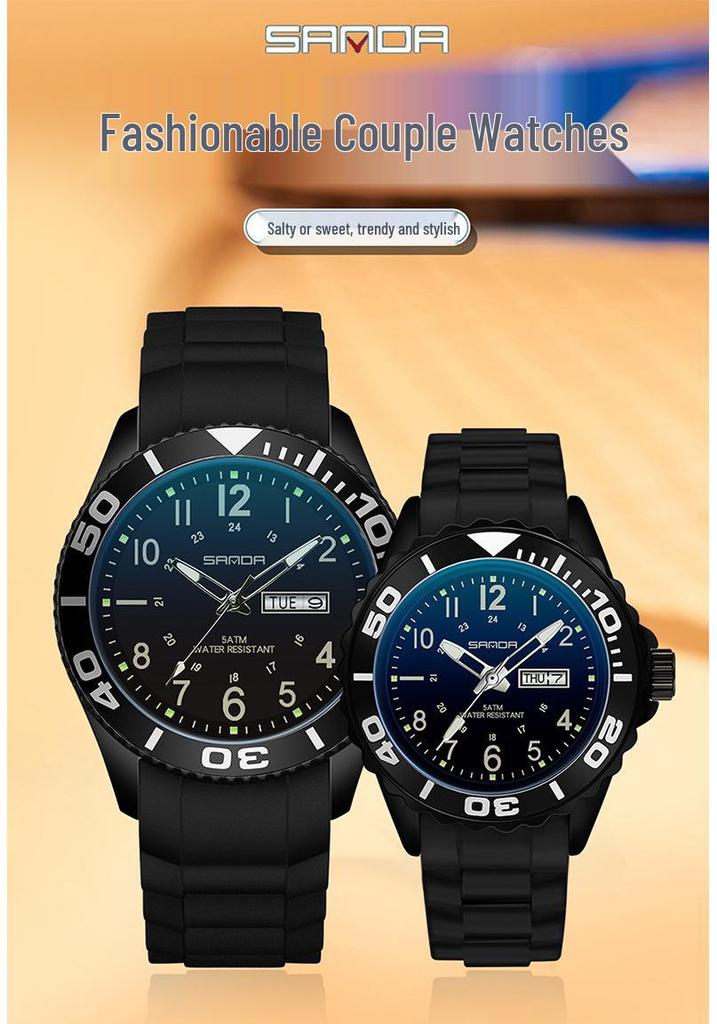 Orologio al Quarzo Luminoso Sanda: Orologio da polso digitale sportivo unisex impermeabile