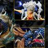 24cm One Piece Figures Luffy Vs Kaidou Anime Figures Luffy Gear 5 Statue Nika Luffy Figurine Gk Figurine Model Doll Toys Gift