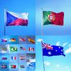 Bandera Mundial Vivida de 5 pies X 3 pies que Muestra el Orgullo Nacional Para Inglaterra EE. UU. Australia Y Más