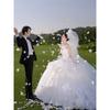 2025 New Clothing Mori Lawn Sweet Tube Top Trailing Mesh Wedding Dress