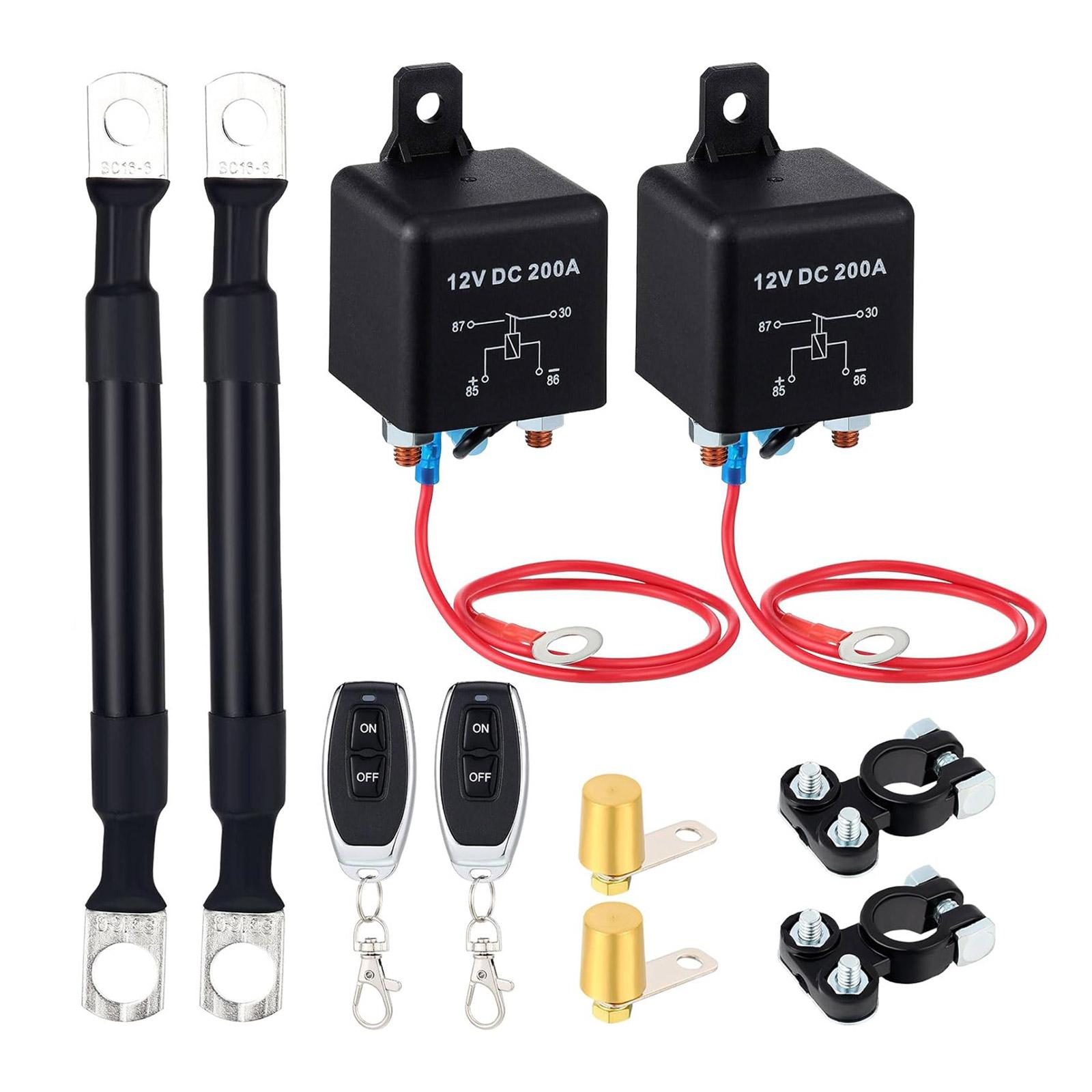 

Easy Installation Car Battery Disconnect Switch Isolator Kit with Remote, 200A 12V for Automotive Safety and Maintenance 1
