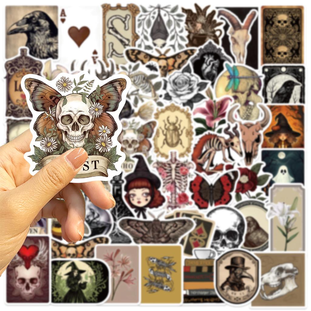 50 Romantic Gothic Graffiti Stickers Decorate Guitar Laptop Suitcase DIY Waterproof