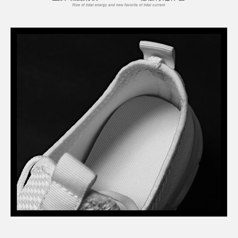 Summer Men'S Black Running Shoes Comfortable And Breathable Sneakers White Mesh Casual Non-Slip Wear-Resistant Jogging 36-47