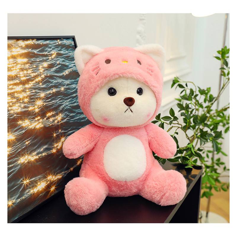 Transforming Doll Bear Plush Toy Sleeping Pillow Girl Child Gift Decoration