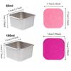 6pcs Square Salad Dressing Cup Leak-proof Snack Box Jam Cup Sauce Cup  Worker