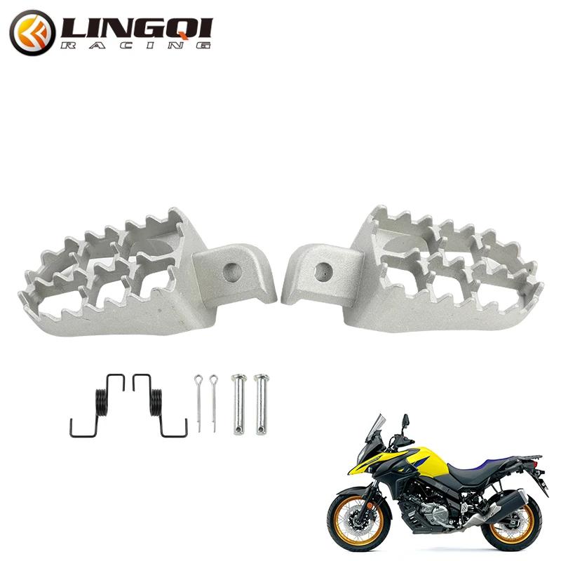 

LINGQI RACING Алюминиевые Нескользящие Подножки Подножка Опоры Педаль Для DL600 V-Storm Мотоцикл для бездорожья Эндуро Мотокросс Универсальные Детали серебряный