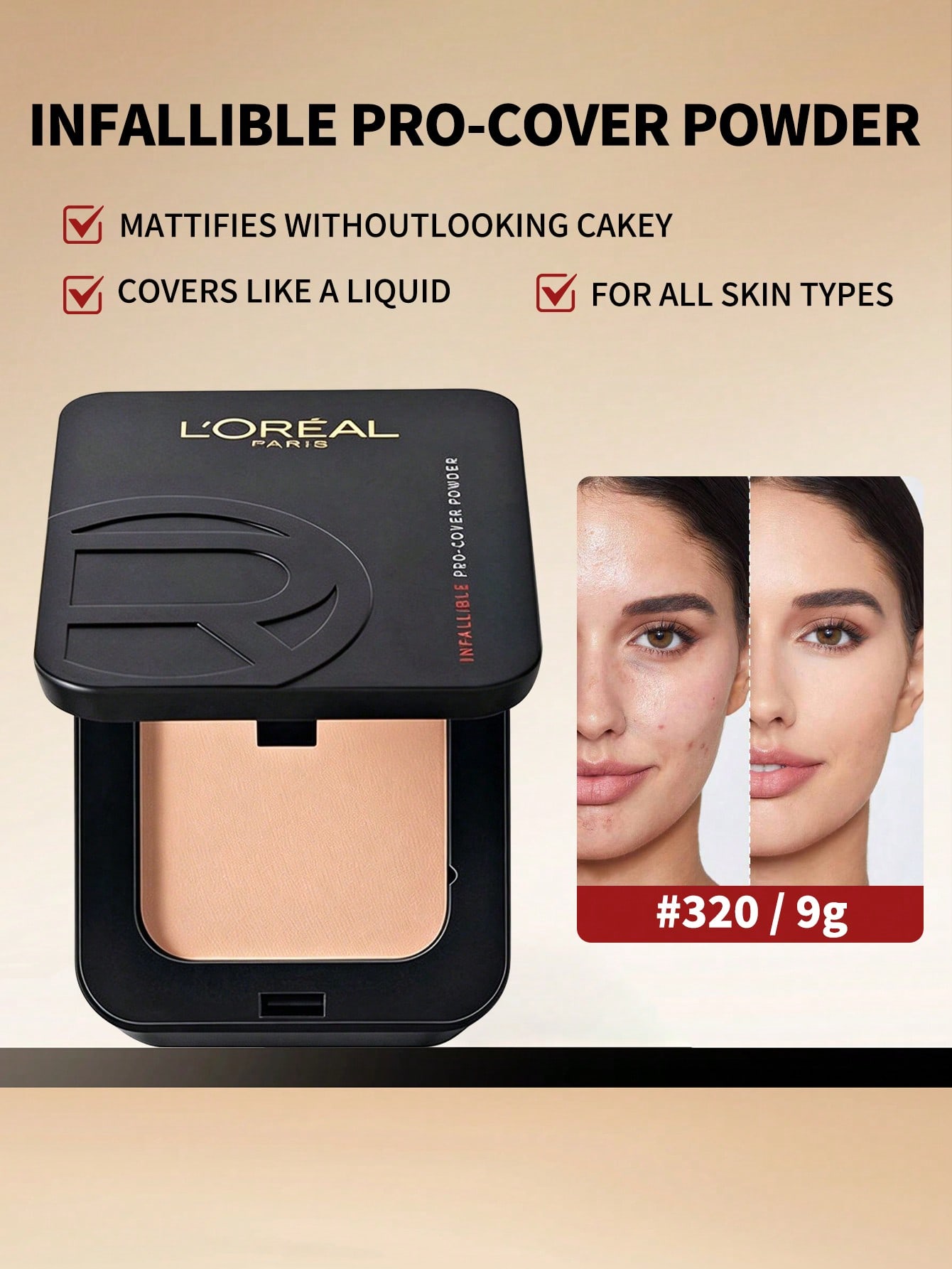 L Oreal Paris 24 часа Стойкий Матовый Тональный крем-консилер-стик Оттенок 320 9 г #320