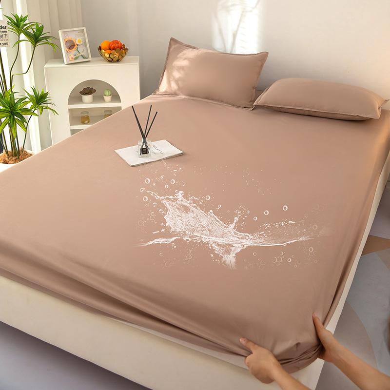 100% Waterproof Mattress Covers Protector Adjustable Non-Slip Bed Fitted Sheet with Elastic Band for Queen King