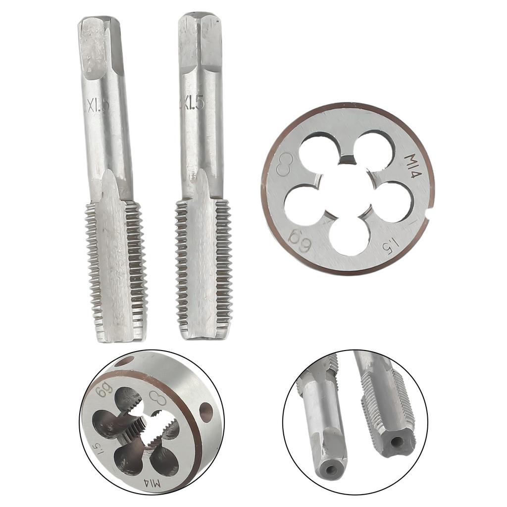 HSS Pro M14 x 1,5 mm Kuželový a Vystružovací závitník a Pro M14 x 1,5 mm Matrici Metrický závit Pravý chod