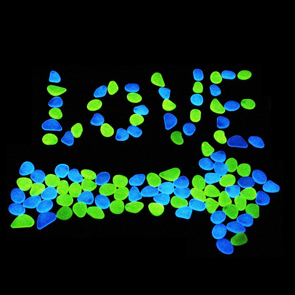 300pcs/bag Outdoor Yard Luminous Stones Garden Pebbles Glow In Dark Fish Tank Aquarium Decoration Natural Crystals Rocks
