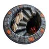 3D Effect Halloween Round Velvet Area for Indoor Decor