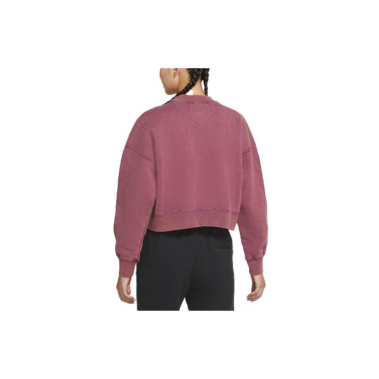 Jordan Sweatshirts Women's Bordeaux Burgundy Crew Neck Moderate Regular CV7786-610
