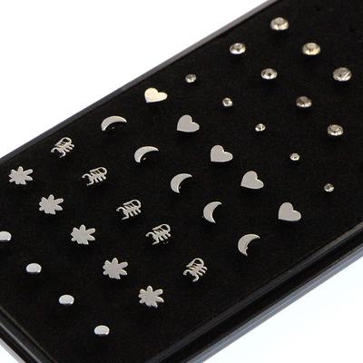 40Pcs Nose Rings Bone Stud Pin  20G Stainless Steel Body Piercing Jewelry