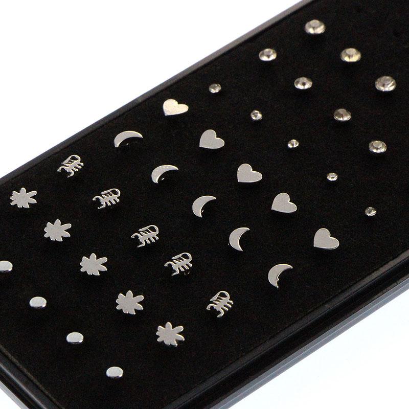 40 ks kroužků do nosu kostička pin 20G nerezová ocel šperky na piercing těla