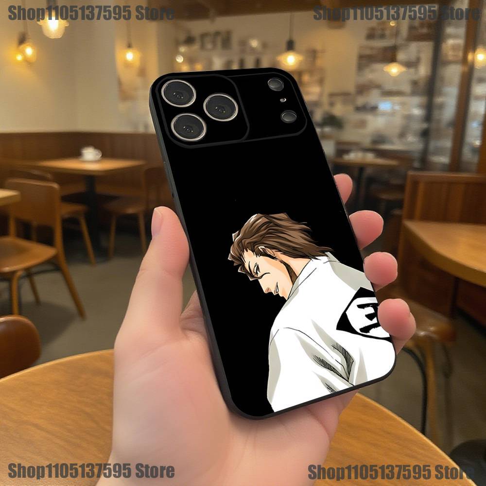 Hot A-Aizen S-Sousuke Anime Phone Case For iPhone 17,16,15,14,13,12,11,Pro,XS,Max,XR,Plus,E,SE4,Mini Black Soft Cover