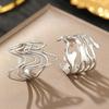 3Pcs/Set Stainless Steel Starfish Shell Rings Set For Women Vintage Gold Open Adjustable Ring Summer Beach Jewelry Gifts