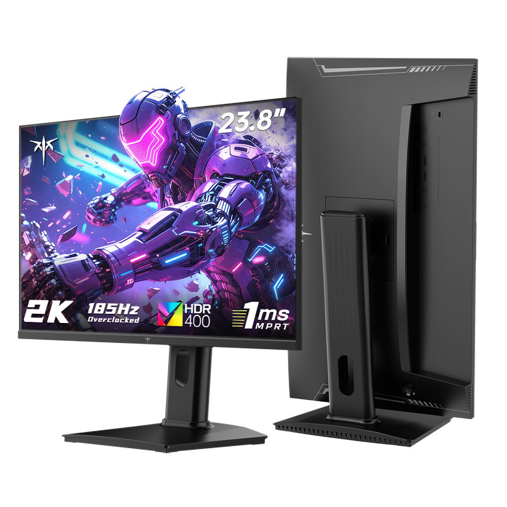 KTC H24T7 23,8 İnç Hızlı IPS Oyun Monitörü, 2K QHD 2560x1440, 185Hz Hız Aşırtmalı, 1ms MPRT, HDR400, FreeSync ve G-Sync Uyumlu, Düşük Mavi Işık