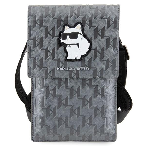 Karl Lagerfeld Torebka Klwbsakhpcg Srebrny/Silver Saffiano Monogram Choupette