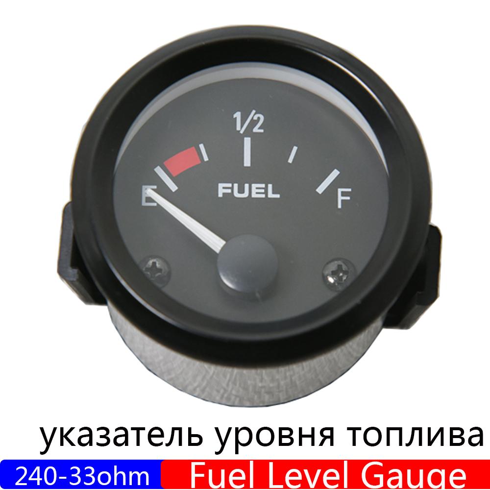 

Универсальный 2-дюймовый 52-миллиметровый указатель уровня топлива, автоматический измеритель уровня топлива, поплавковый датчик уровня топлива 240-33 Ом, белый светодиодный указатель уровня топлива, бензин, 12 В